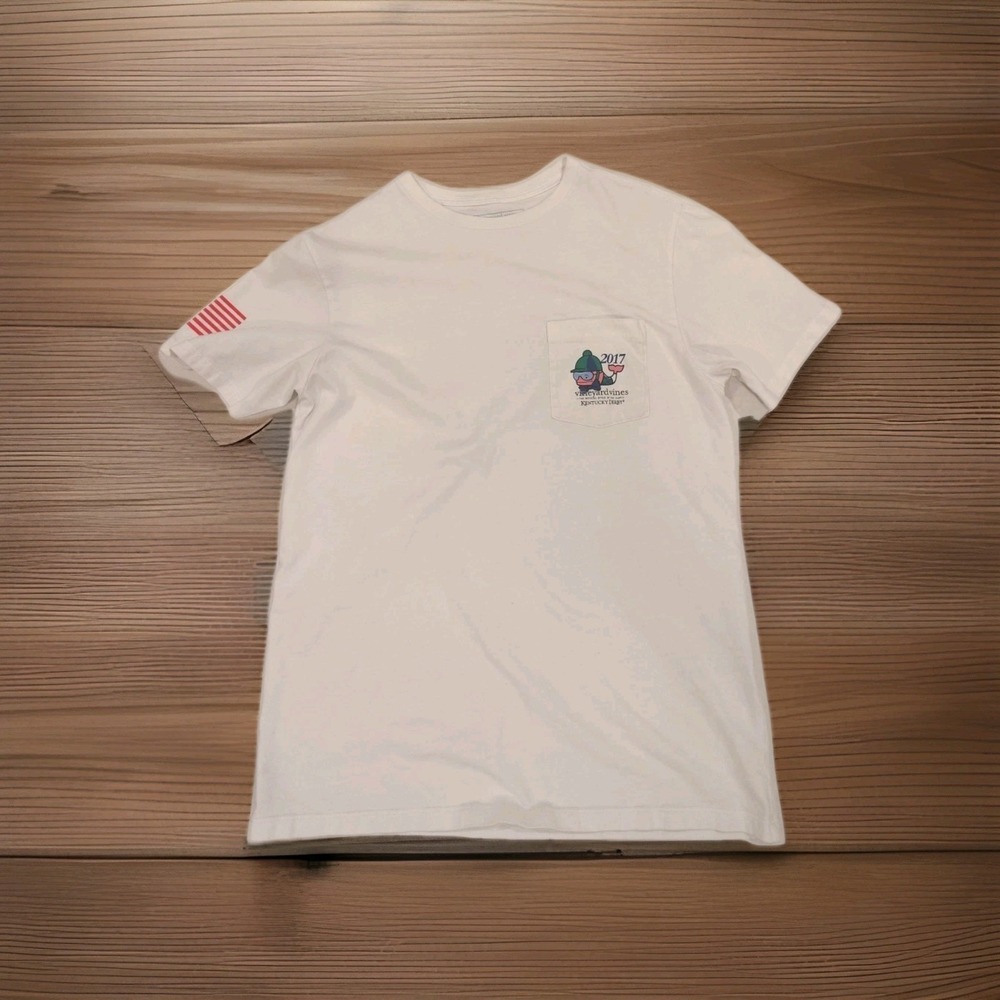 Vineyard Vines 143rd Kentucky Derby 2017 White Crew Neck T Shirt - Size Small